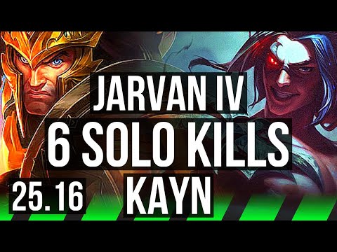 JARVAN IV vs KAYN (JGL) | 6 solo kills, 12/4/19, Dominating | KR Diamond | 25.16