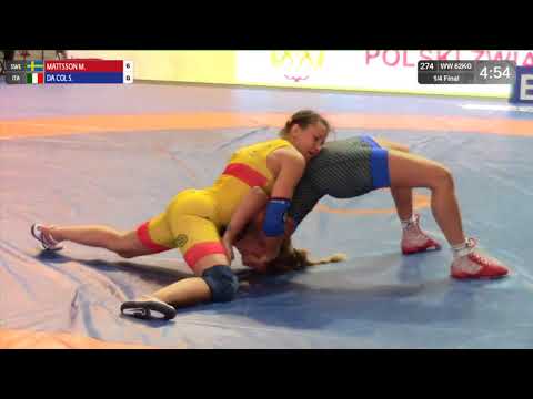 1/4 WW - 62 kg: M. MATTSSON (SWE) v. S. DA COL (ITA)