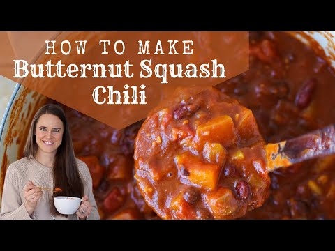 HOW TO MAKE BUTTERNUT SQUASH CHILI: A warming and scrumptious vegan black bean chili recipe!