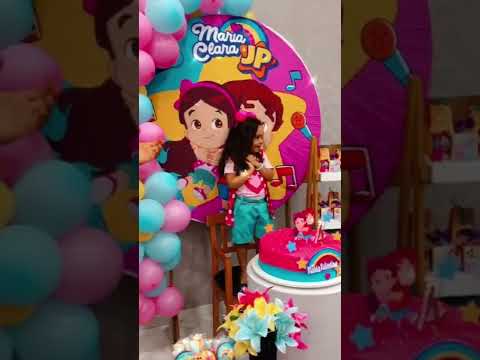 Festa da Maria Clara e Jp !! Hora do Parabéns🎉 #fyp #shorts #bolo #aniversario #decoração #diversão