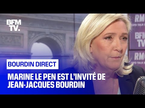 Marine Le Pen face à Jean-Jacques Bourdin en direct