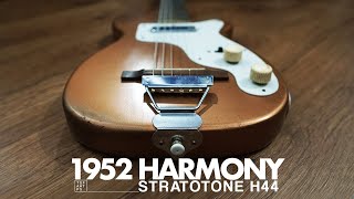 Video thumbnail for All Original 1952 Harmony Stratotone H44 - Gabor's Guitars by TheSuperFunAwesomeHappyTimePedalShow