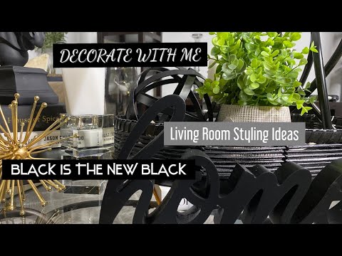 DECORATE WITH ME * BLACK*WHITE*GOLD*SILVER #LivingRoom...