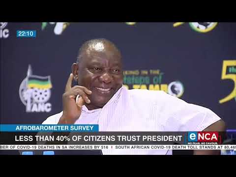 Afrobarometer Survey Less than 40% of citizens trust president