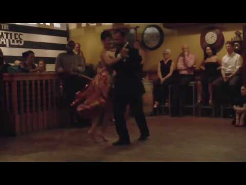  Fabian Peralta  and  Josefina Bermudez Avila  are  dancing  to  "  Mano Brava  "  by  Aníbal Troilo