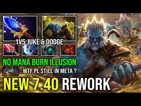 Who Need Mana Burn When You Can 1v5 Them | NEW 7.40 Patch Reworked Illusory Phantom Lancer Dota 2