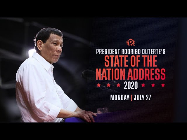 LIVESTREAM: President Duterte’s 2020 State of the Nation Address (SONA)