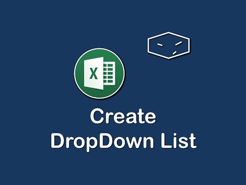 ms office excel create drop down list