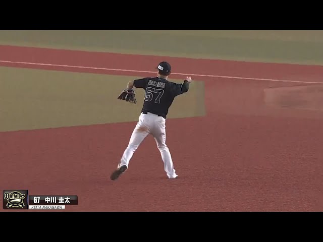 バファローズ・中川の『720度回転 好プレー』