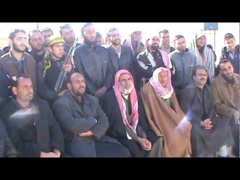 زيارة الدكتور عماد الدين الرشيد لكتيبة العاديات في مدينة منبج في ريف حلب