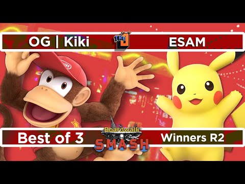 ESAM (Pikachu) vs Kiki (Diddy Kong) - Boardwalk Smash #31 - Winners R2 SSBU