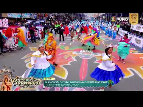 #Puno: Candelaria 2024. #Parada: Asociación Cultural Zampoñistas Confraternidad Acora