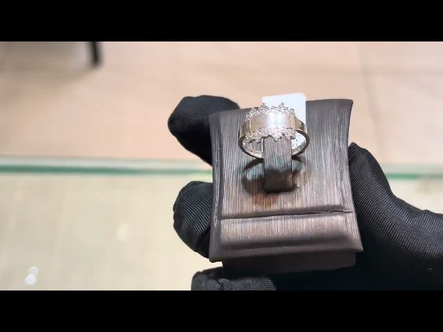 سويكت - خاتم ذهب ابيض تصميم الماس عيار 18 الوزن 1.88 جرام