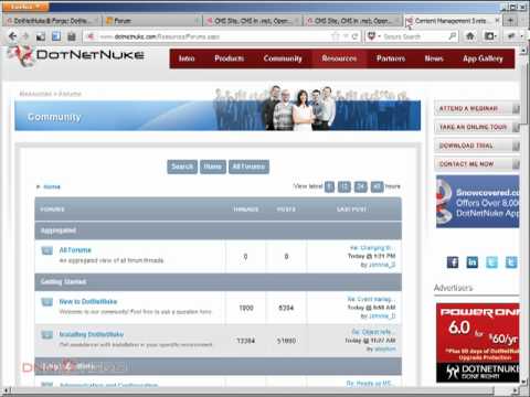 DotNetNuke Tutorial - Introduction to the DotNetNuke Forum Module - Video #297
