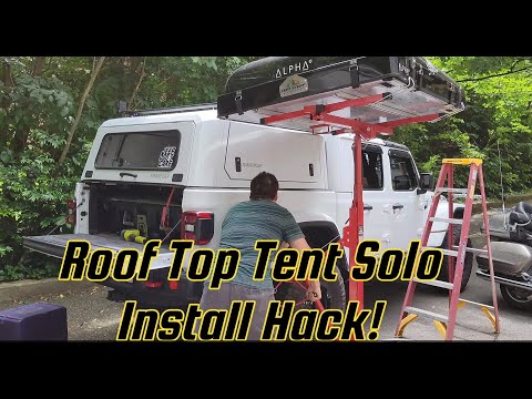 Jeep Rooftop Tent Solo Install Hack!