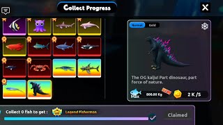 Caught A Godzilla in Fish and Fight Roblox!