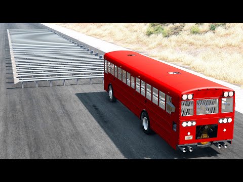 Cars vs Numerous Guardrails #1 – BeamNG.drive