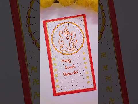 Beautiful Ganesh Chaturthi card/how to make Ganesh chaturthi card| #shorts #trendingshorts #ganpati