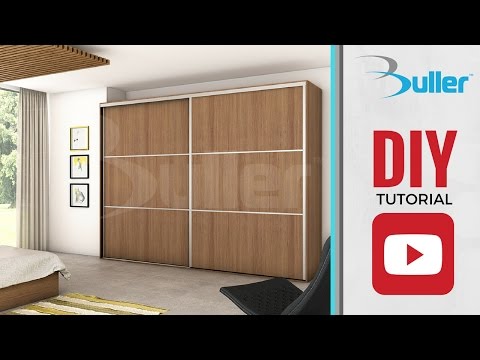 Wardrobe sliding door track for diy