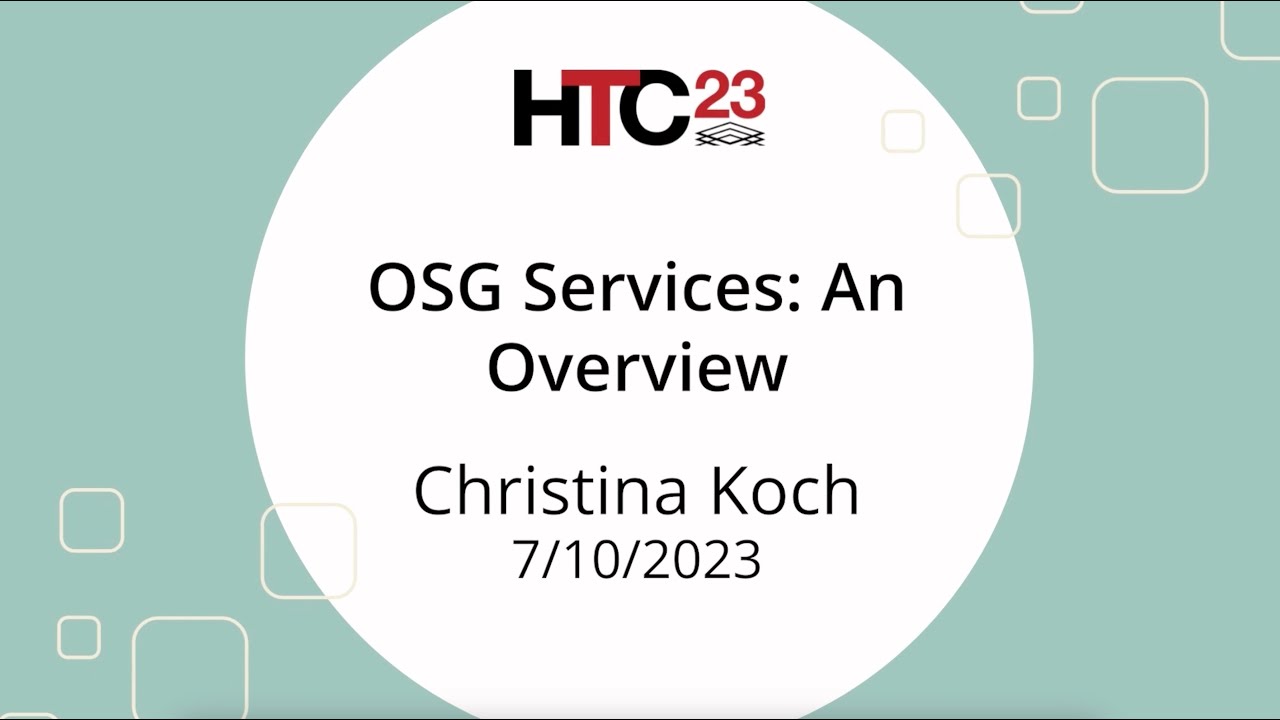 HTC23 OSG Services: an overview