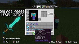 How to get 32k SWORD On Minecraft Console! Max Enchantment On PS4,XBOX,PE