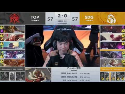 TOP 369 Vladimir VS SDG Xiaopeng Lee Sin Game 3 Highlights   2019 LPL Playoffs R2