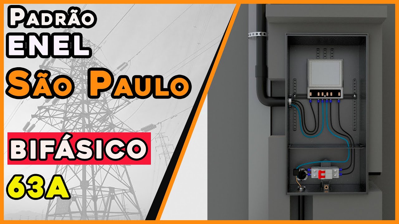 COMO INSTALAR E MONTAR PADRÃO EM MURO LATERAL BIFÁSICO ENEL SÃO PAULO (AES ELETROPAULO)