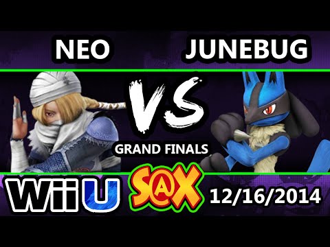 S@X - VGz | Junebug (Lucario) Vs. Neo (Sheik) SSB4 Grand Finals - Smash 4 - Smash Wii U