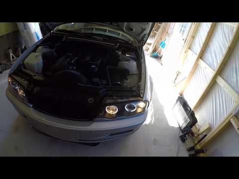 How To Install BMW E46 Ebay Aftermarket Projector Headlight Angel Eye Halo Light