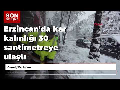 Erzincan'da kar kalınlığı 30 santimetreye ulaştı