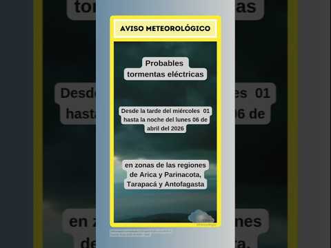 #Avisos meteorológicos vigentes para #Chile - 03/04/2026