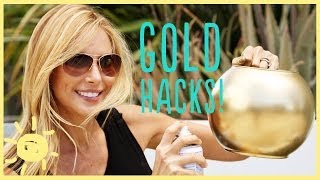 DIY | 3 GOLD SPRAY PAINT HACKS!