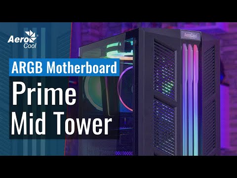 AEROCOOL PGS PRIME-G-BK-v2 ARGB Juodas Mid Tower PC dėklas