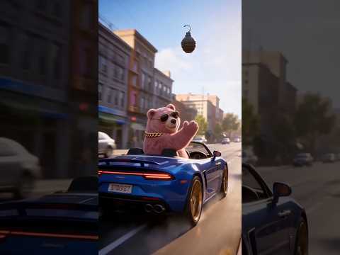 From Pink Bear to Cactus Bra: A Wild Lesson! 😂 #cat #bear #catfunny #shorts #video