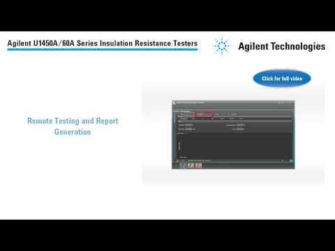 The U1450A/60A Series Insulation Resistance Testers Intro Video