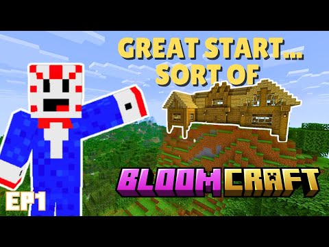 Dying, Exploring & Building My Starter House | BloomCraft SMP Ep 1