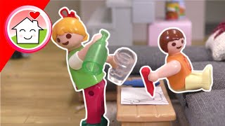 Playmobil Familie Hauser - Alles rückwärts machen - Geschichte mit Anna und Lena