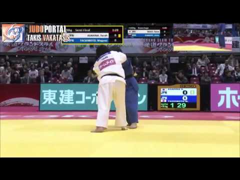 Judo Grand Slam Tokyo 2014 Semifinal o78kg ASAHINA Sarah (JPN) vs. TACHIMOTO Megumi (JPN)