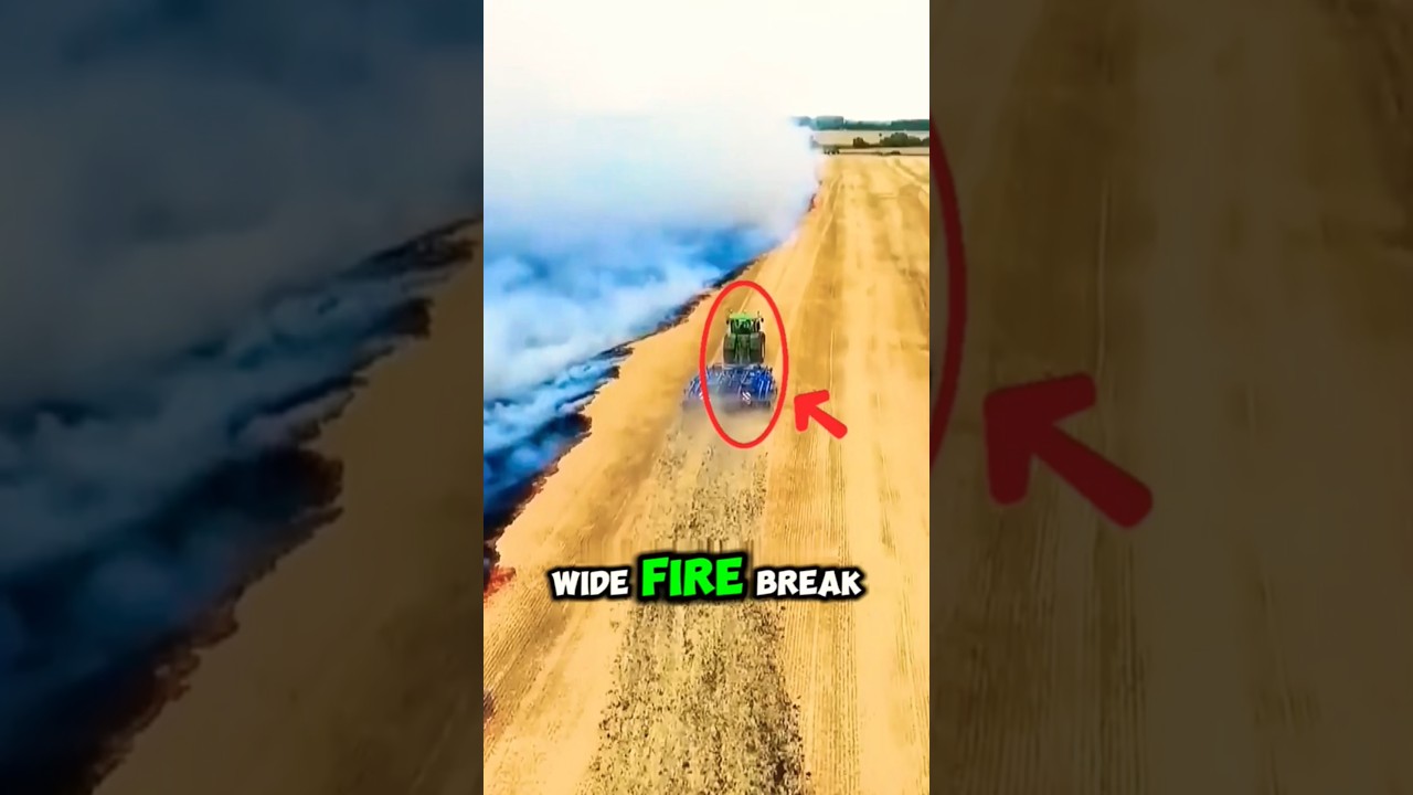 Why This Farmer Drives Into a Fire #wildfire #farmtech #tractor