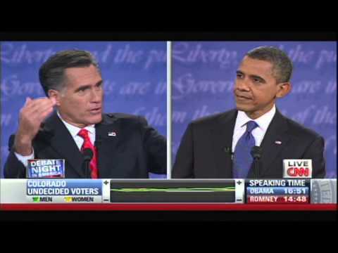First Presidential Debate 2012 Barack Obama Mitt Romney Denver Colorado October 3, 2012 (2/6)