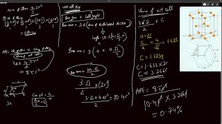 Derivation of Atomic Packing Factor (APF) of HCP