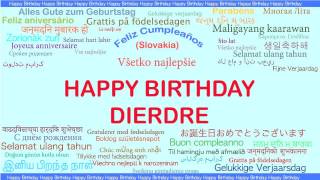 Dierdre   Languages Idiomas - Happy Birthday