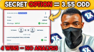 THE HIDDEN 1XBET TRICK That Won Me 4 Bets in a Row (No Match Analysis Needed) ✓