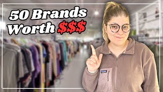 The 50 BEST BRANDS to Thrift & Resell Online in 2024! Selling on Poshmark, eBay, & Mercari!