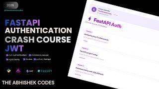 FastAPI JWT Authentication Complete Course | Build Secure Login & Signup APIs with Python (Hindi)