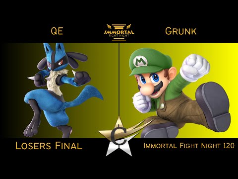 Immortal Fight Night 120 Losers Final - QE (Lucario) vs Grunk (Mario) Smash Ultimate - SSBU