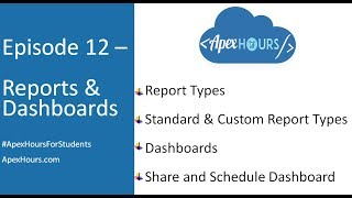 Ep 12 – Reports &amp; Dashboards | Custom Report Types | Share and Schedule