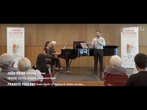 Festival VERÃO CLÁSSICO 2019 - TalentFest, João Paiva (clarinet) - Poulenc