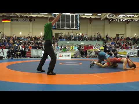 RINGEN DM 21 A-Jugend Freistil - FINALE 55kg David Kiefer vs. Karamjeet Holstein