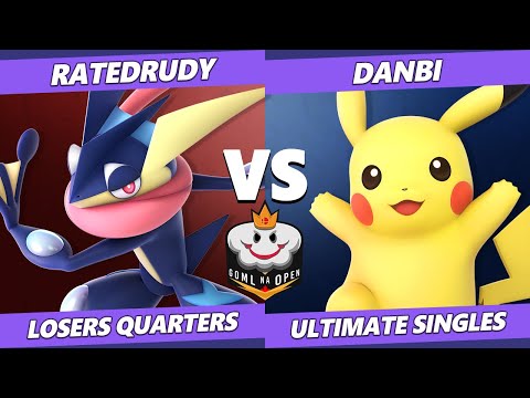 GOML NA Open USA South Losers Quarters - RatedRudy (Greninja) Vs. Danbi (Pikachu) Ultimate SSBU
